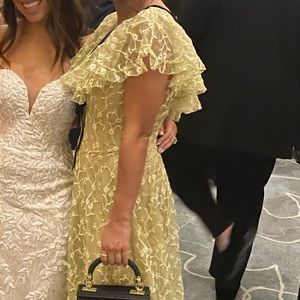 Jaw dropping yellow lace dress - Doen Audette Dress Yellow Chiffon size medium